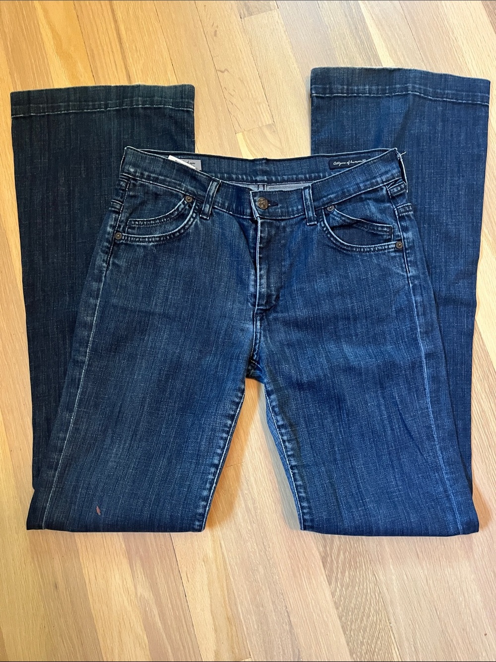 Citizens Of Humanity Dark Blue Wide Leg Jeans